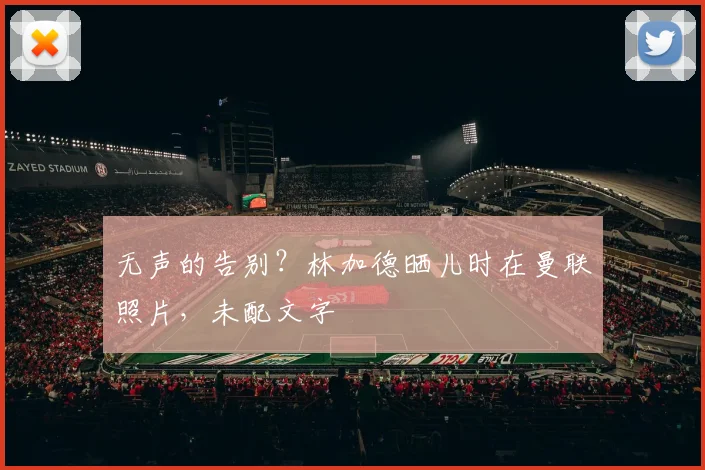 无声的告别？林加德晒儿时在曼联照片，未配文字