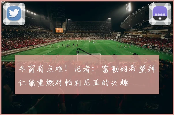 冬窗有点难！记者：富勒姆希望拜仁能重燃对帕利尼亚的兴趣